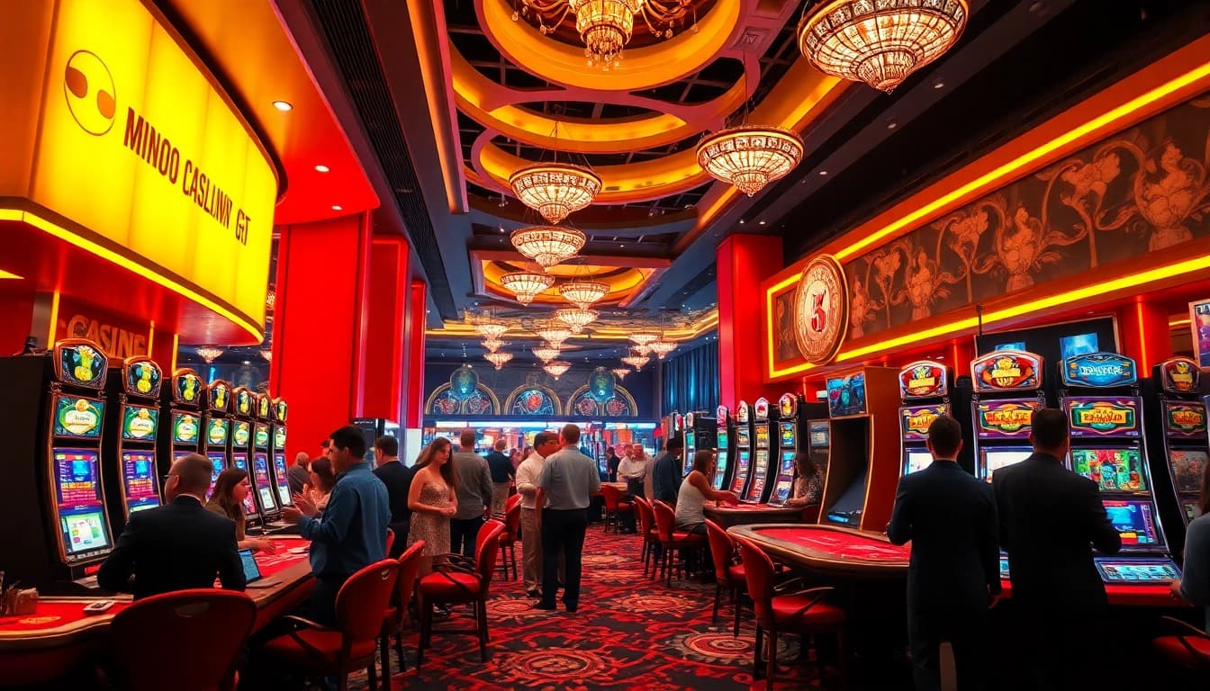 Experience the excitement at MMOO's luxurious casino featuring vibrant games and welcoming dealers.