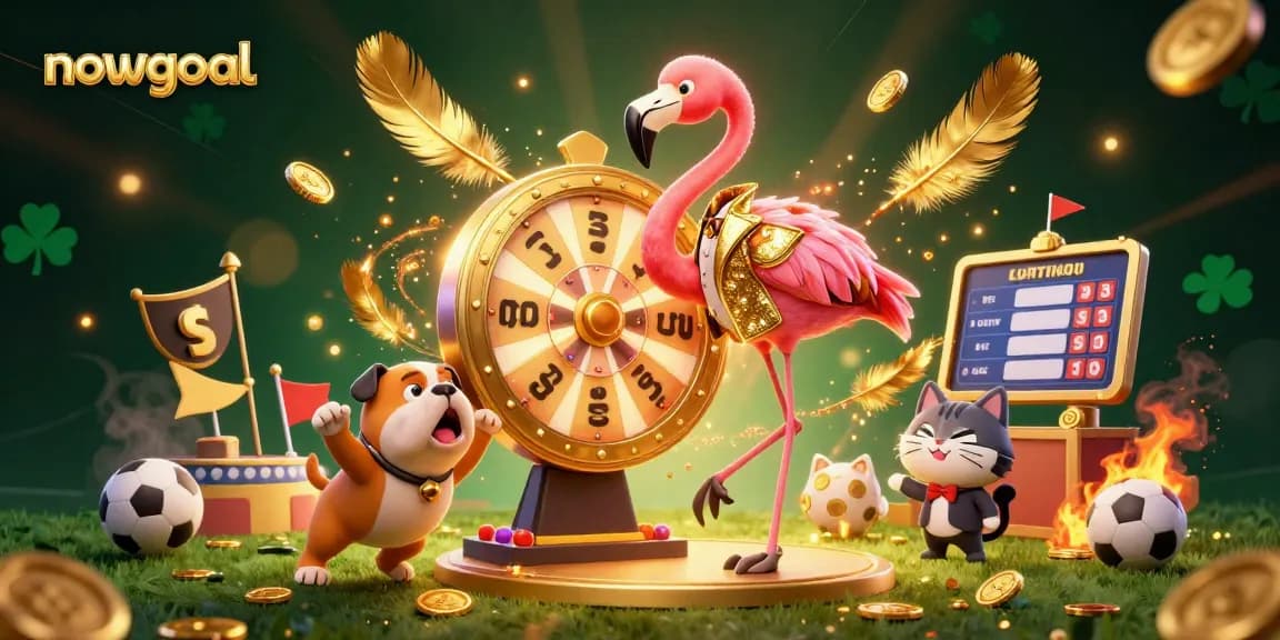 Engage in sports betting excitement with nowgoal's live updates and results in a vibrant 3D scene.