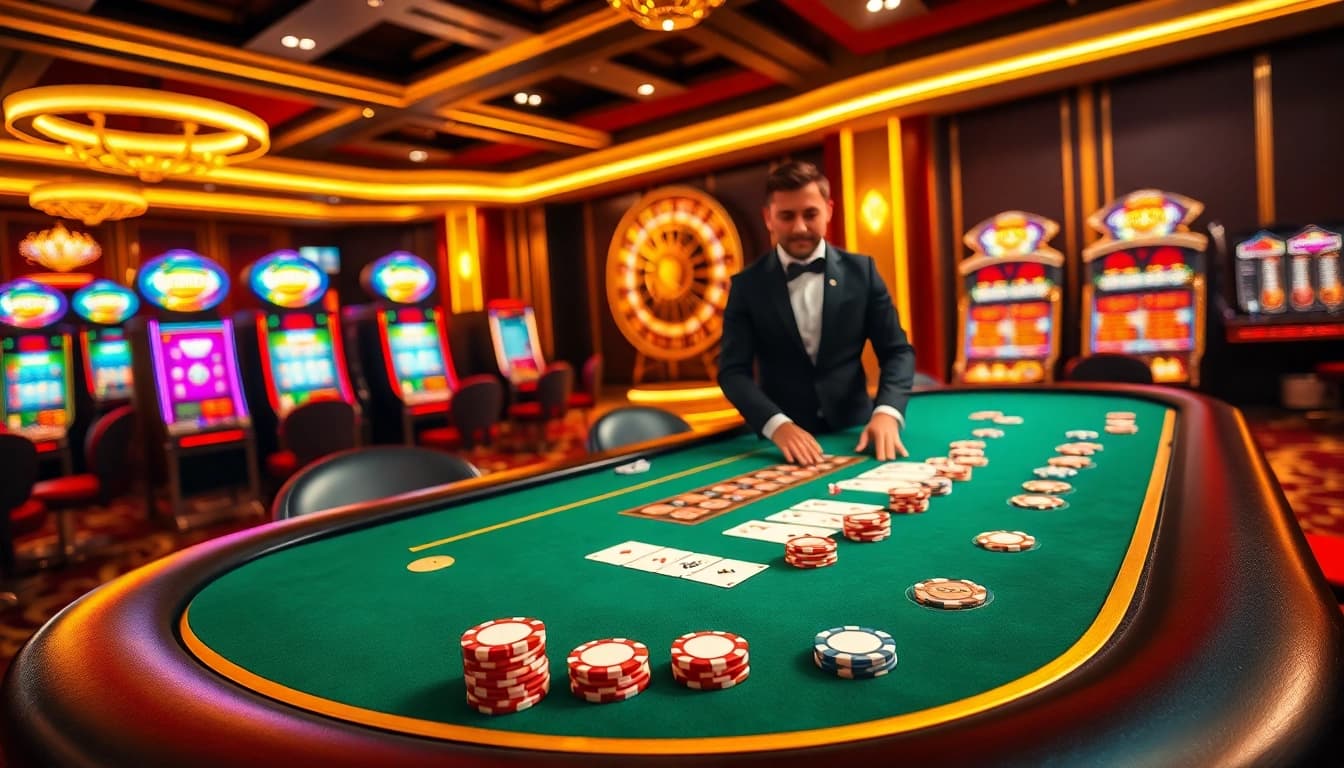 Engaged players enjoying a thrilling U888 poker game at a luxurious casino table.