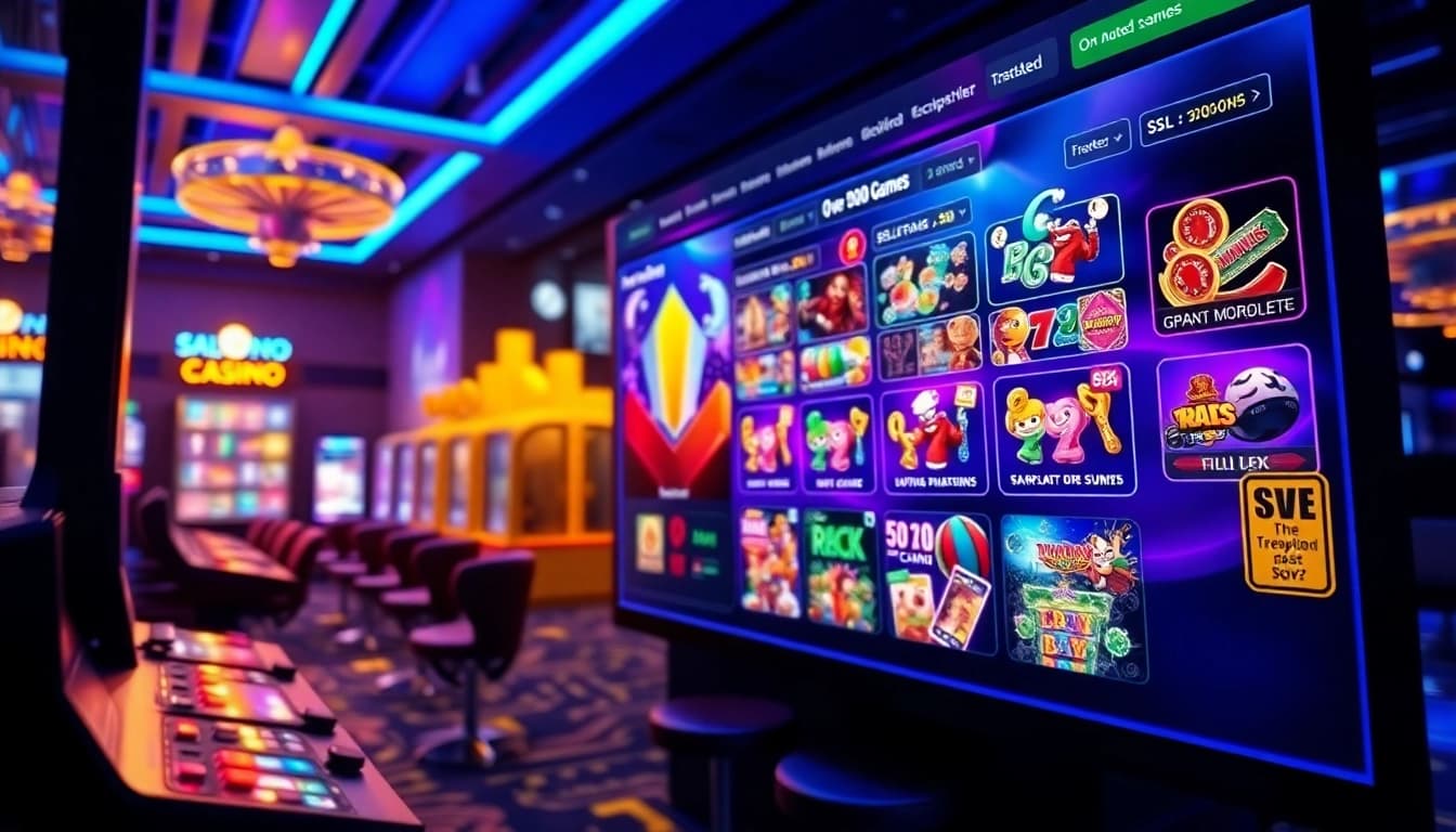 Online gaming platform interface of SV 66 showcasing diverse games and secure features.