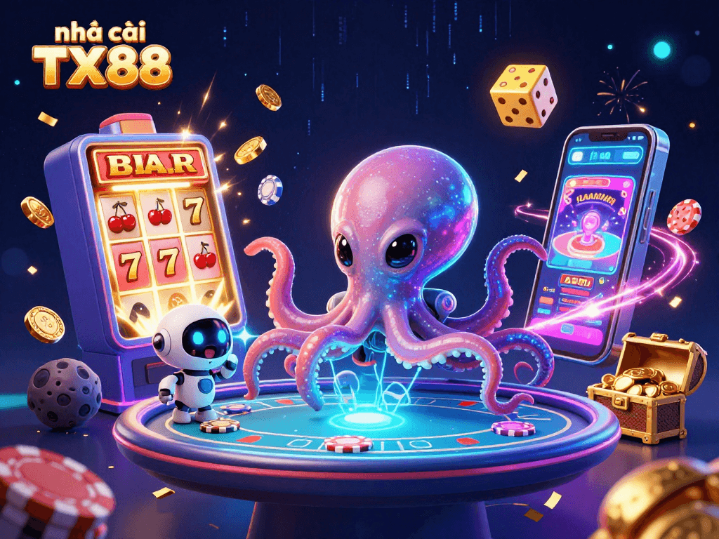 Engage with the vibrant world of nhà cái TX88 through a spectacular scene of alien-themed gambling