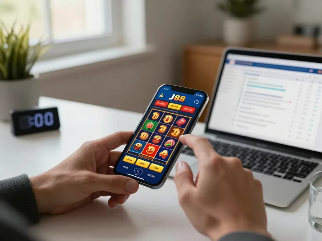 Engaging in a live betting experience on the J88 mobile app for online gaming