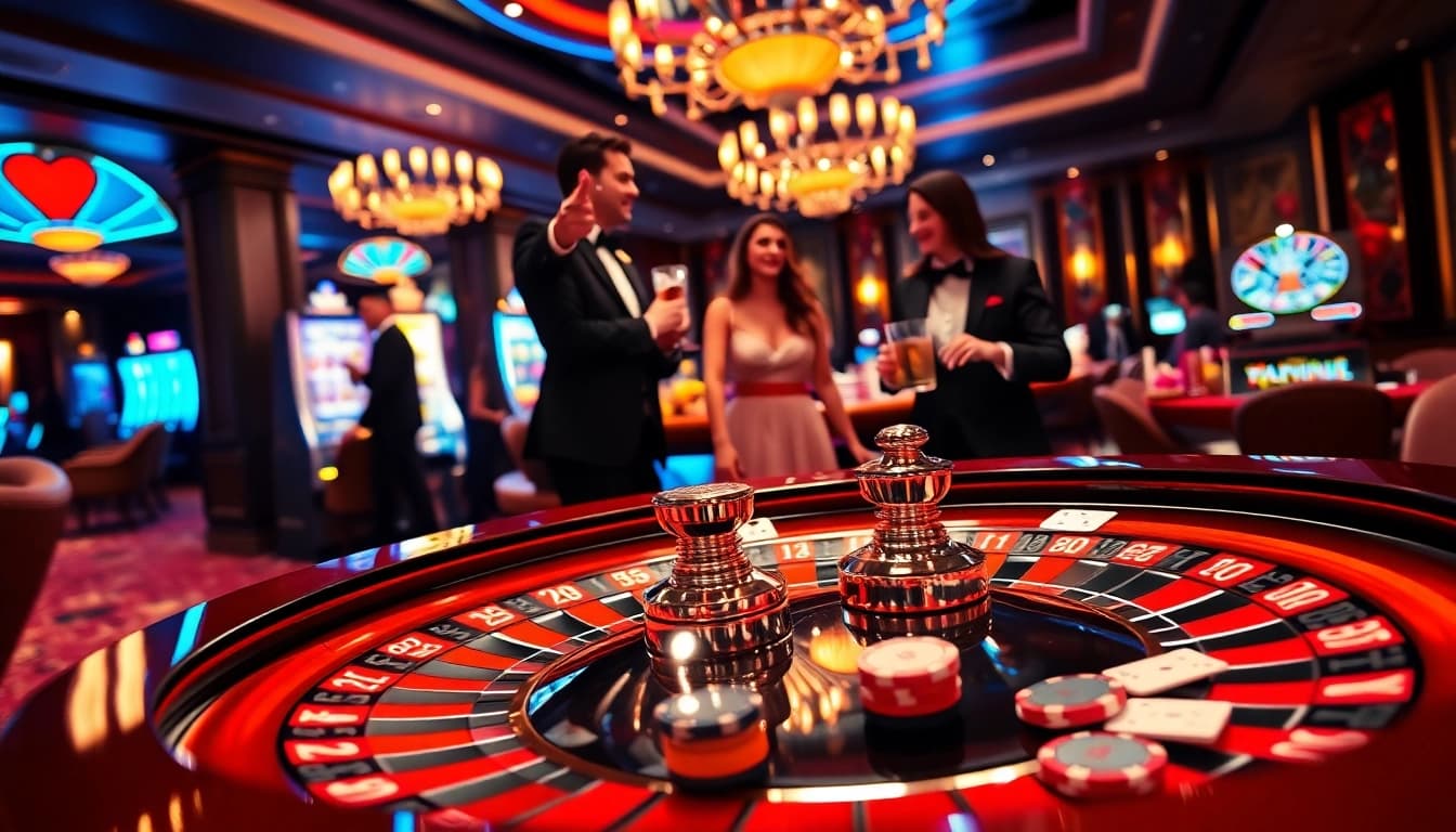 Experience the thrill of gambling at Cakhia TV's upscale casino events, featuring roulette and poker.