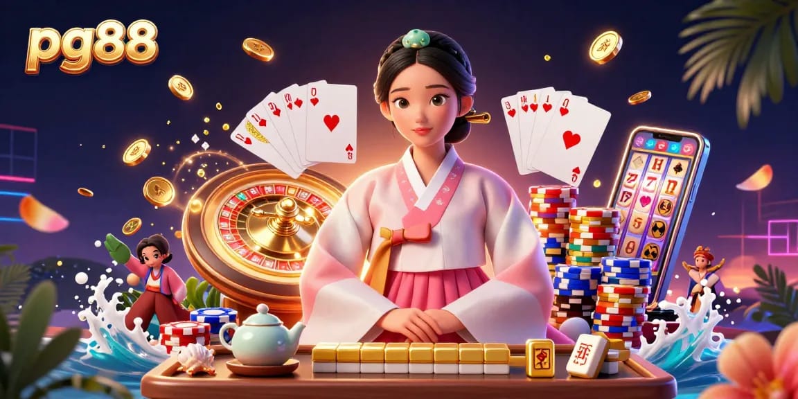 Experience the excitement of pg88 with vibrant slots and casino elements in a stunning scene.