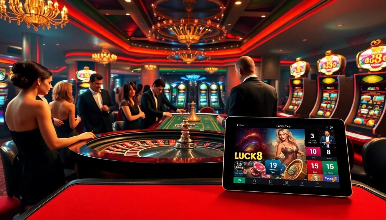 Engage in a thrilling casino experience at Luck8 with vibrant roulette and high-stakes poker.