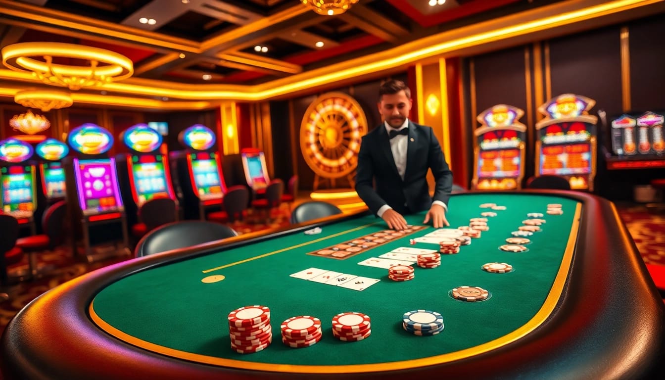 Engaged players enjoying a thrilling U888 poker game at a luxurious casino table.
