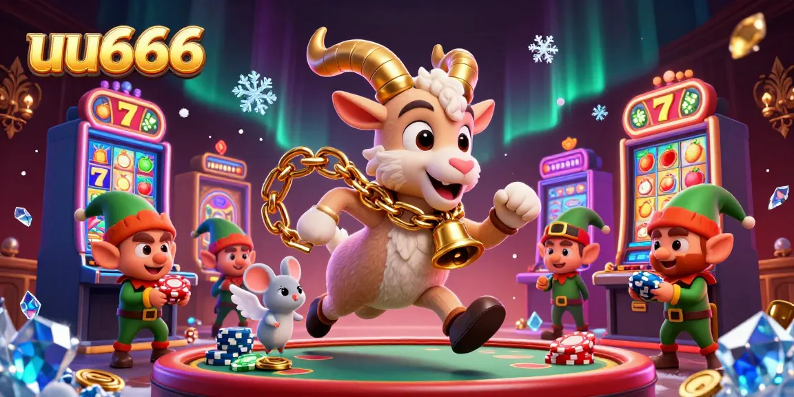 Engage in thrilling slots at uu666 with a festive, spooky 3D casino scene full of action.