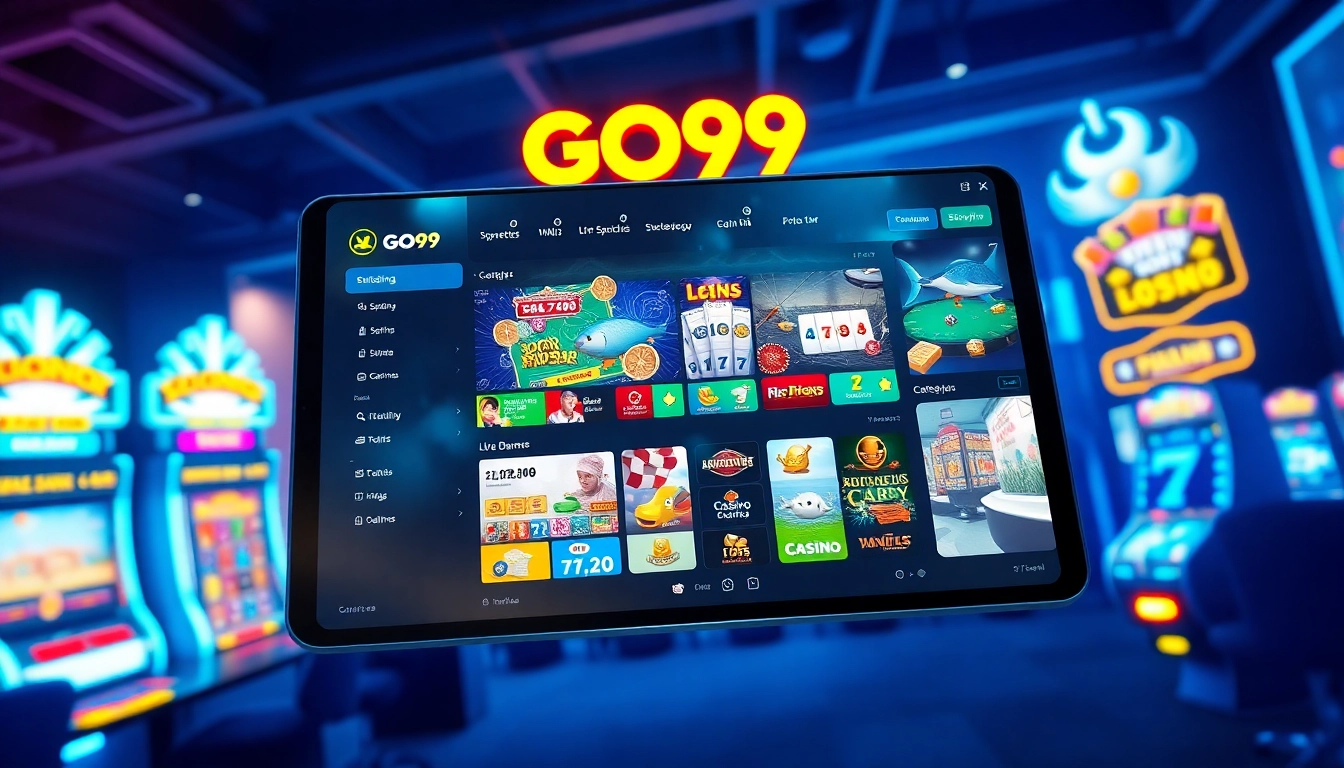 Dynamic GO99 online betting platform with vibrant games and engaging interface