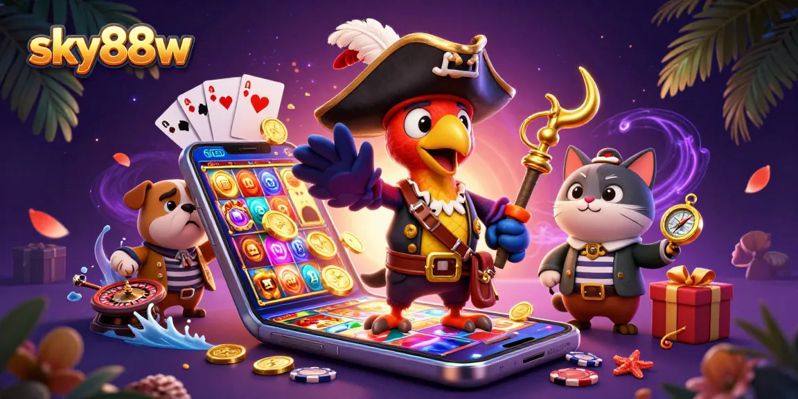 Experience thrilling games and massive wins at sky88w with exciting interactive characters and vibrant casino elements.
