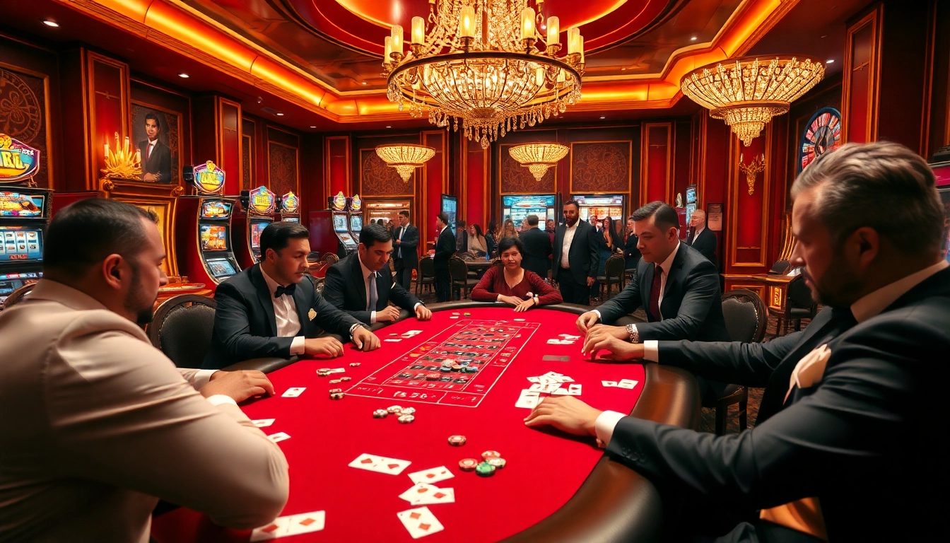 Trải nghiệm sự phấn khích của KO66 tại một trò chơi poker có cược cao với không gian sang trọng và hình ảnh sòng bạc năng động.