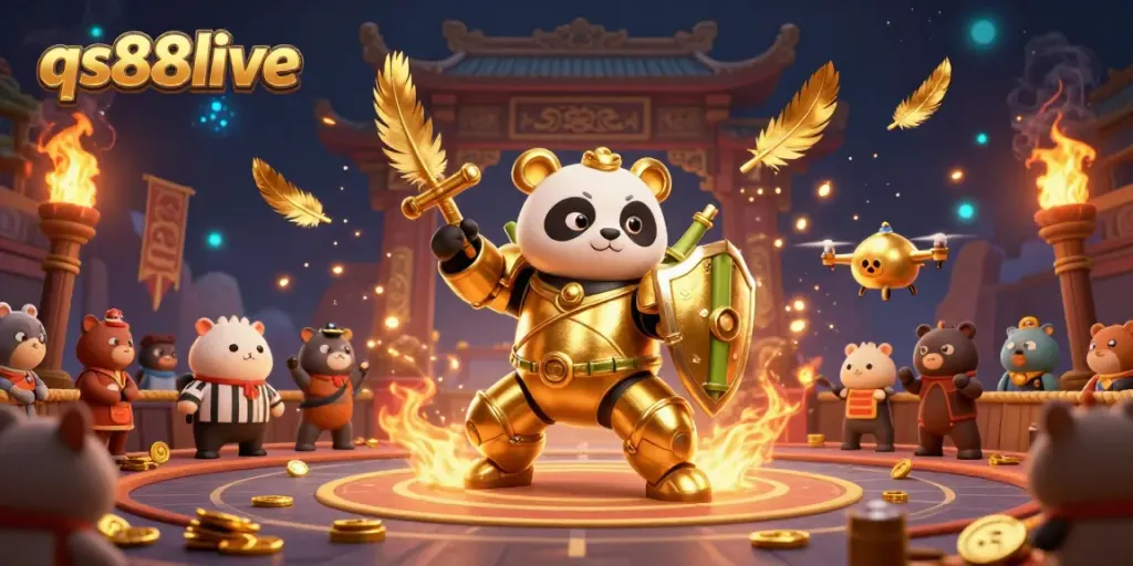 Experience thrilling gameplay with qs88live in a dynamic, colorful 3D gambling arena filled with excitement and action.