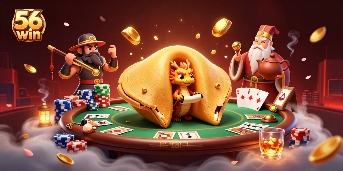 Experience winning strategies with 56 win as a wise dragon guides players through a vibrant casino scene.