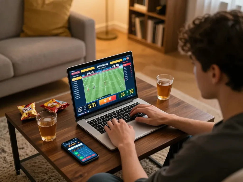 Engage in live sports betting with sc88 from home using a laptop and smartphone.