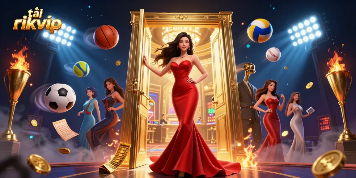Engage in thrilling gameplay with tải rikvip amidst dynamic sports and casino elements.