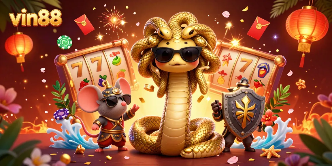 Experience thrilling gameplay with vin88 featuring Medusa and warrior mouse amid dynamic gambling elements.