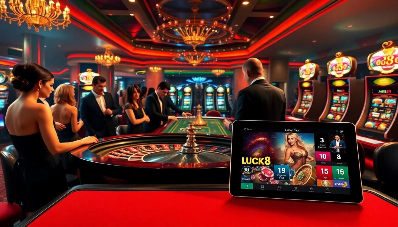 Engage in a thrilling casino experience at Luck8 with vibrant roulette and high-stakes poker.